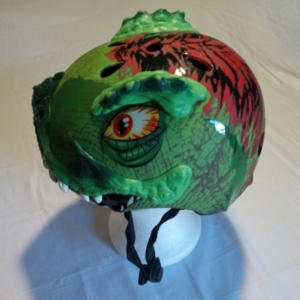 Dinosaur Adventure Helmet for Kids - Green and Red
